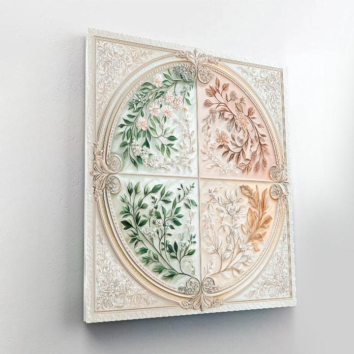 Alphonse Mucha Inspired Seasons Whorl paint by number