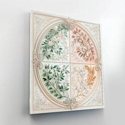 Alphonse Mucha Inspired Seasons Whorl paint by number