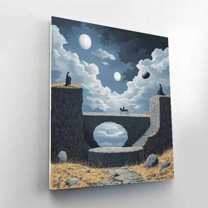 René Magritte Inspired Mythological Fusion paint by numbers