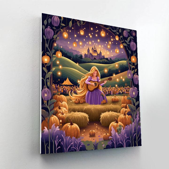 Enchanted Pumpkin Patch Concert With Rapunzel DIY paint by numbers