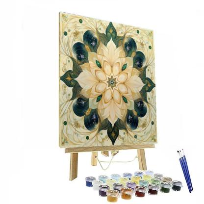 Alphonse Mucha Inspired Luminous Aether Garden Paint by numbers art