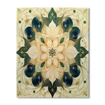 Alphonse Mucha Inspired Luminous Aether Garden Paint by numbers art