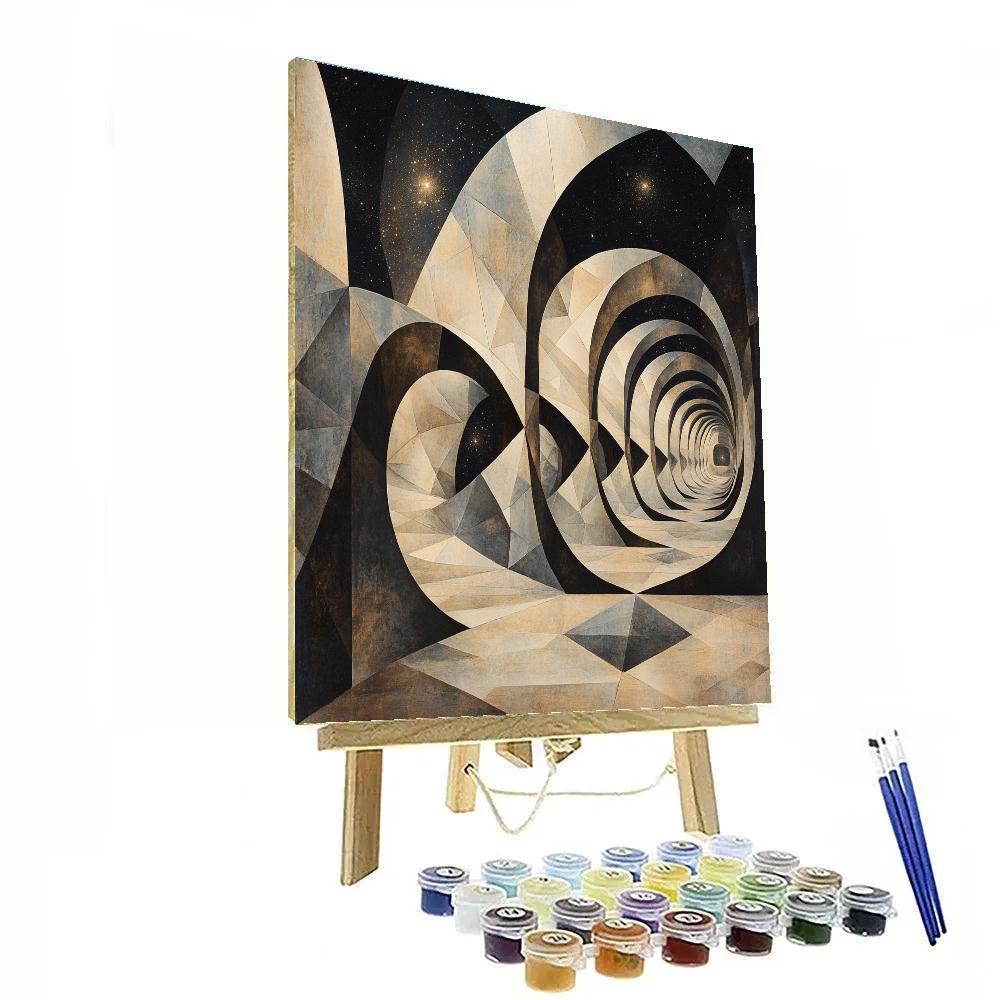 M.C. Escher Inspired Celestial Tessellated Maze paint by color