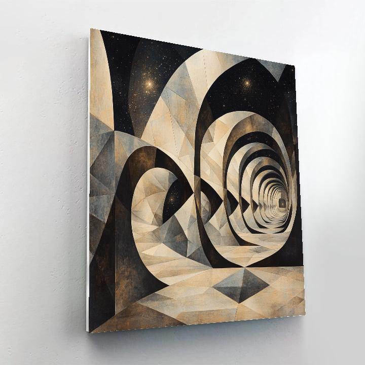 M.C. Escher Inspired Celestial Tessellated Maze paint by color