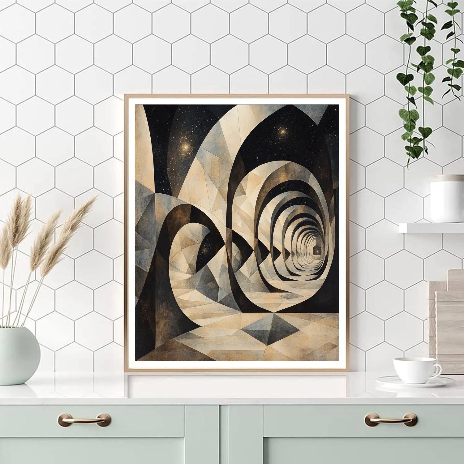 M.C. Escher Inspired Celestial Tessellated Maze paint by color