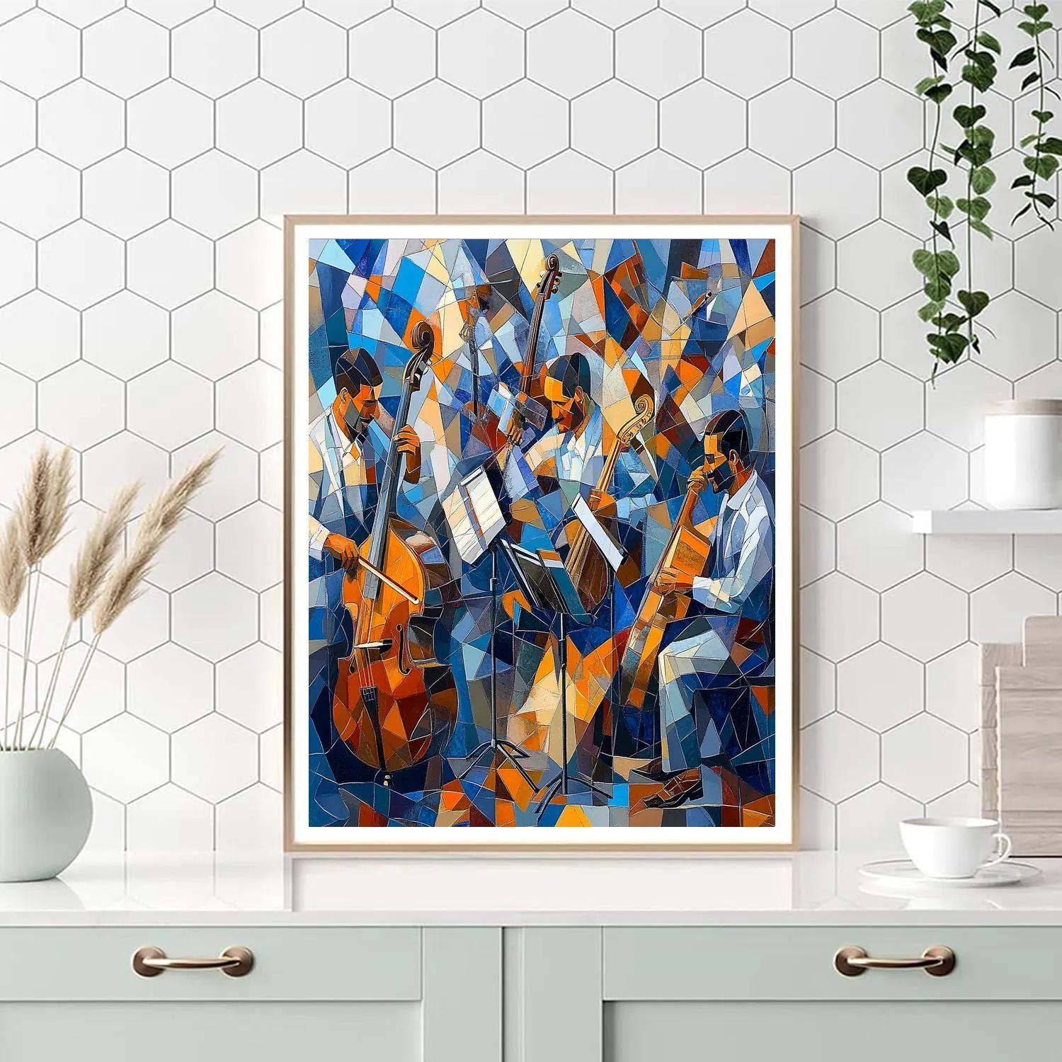 Picasso Inspired Fragmented Musicians Numbered painting kits