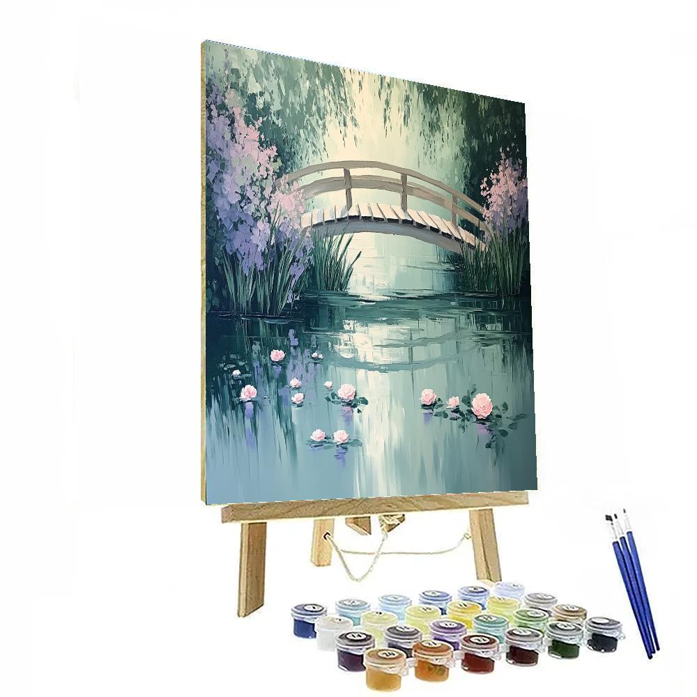 Claude Monet Inspired Giverny Bridge Reflection Painting by numbers kit