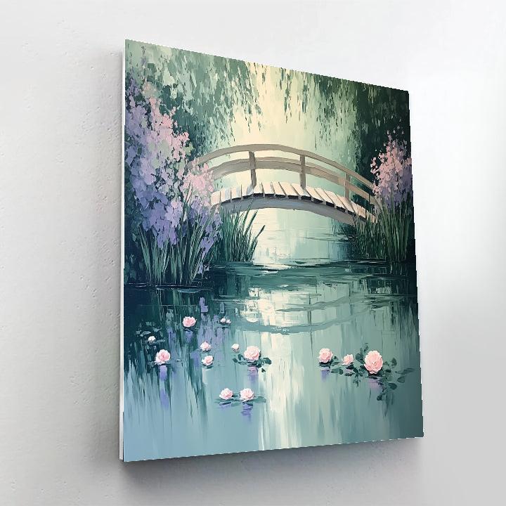 Claude Monet Inspired Giverny Bridge Reflection Painting by numbers kit