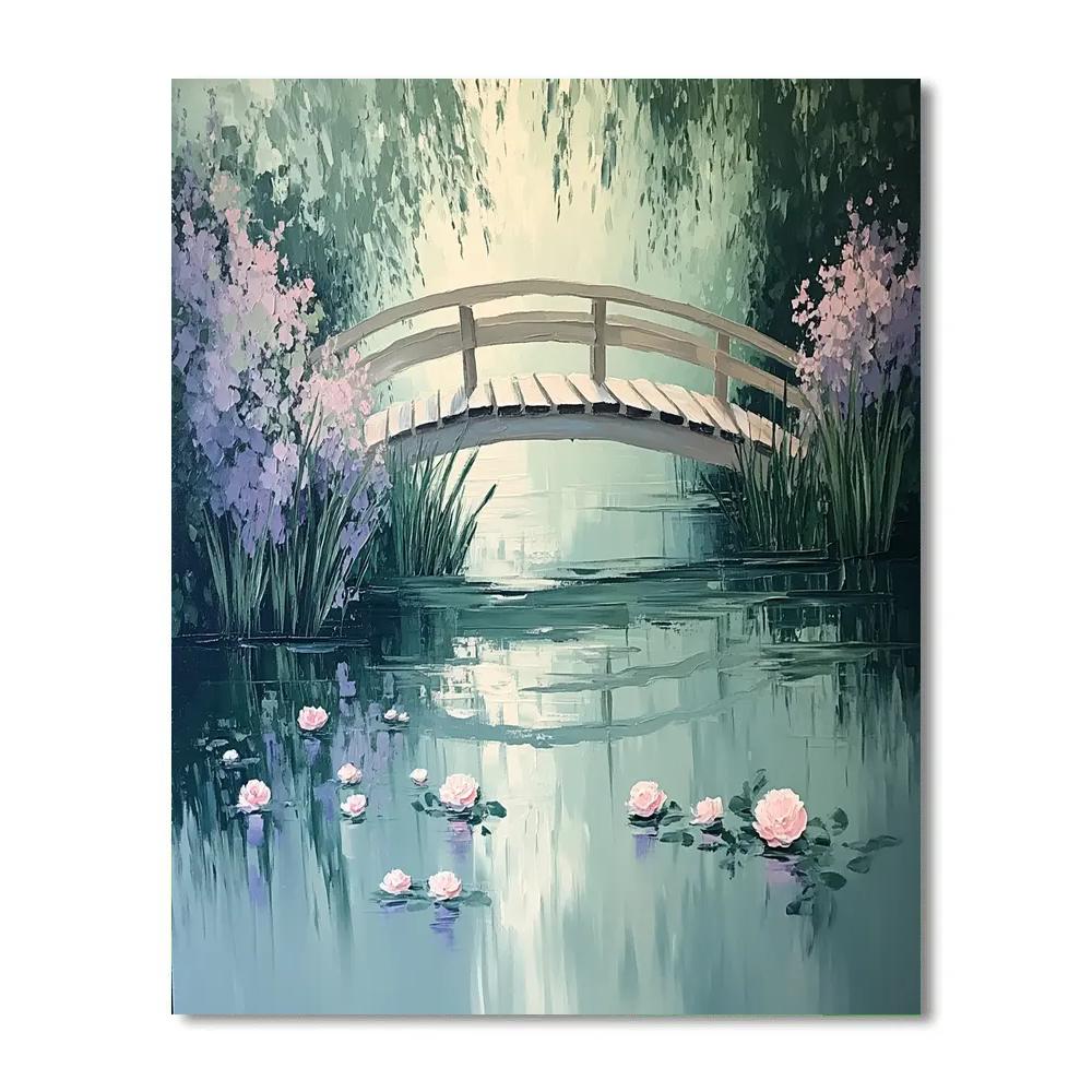 Claude Monet Inspired Giverny Bridge Reflection Painting by numbers kit