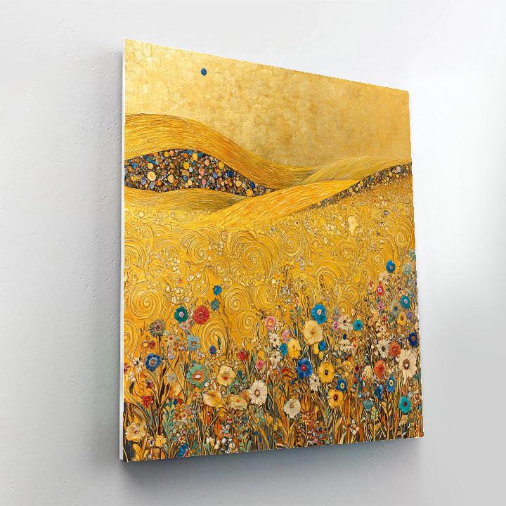 Gustav Klimt Inspired Dreamy Gold Fields DIY paint by numbers