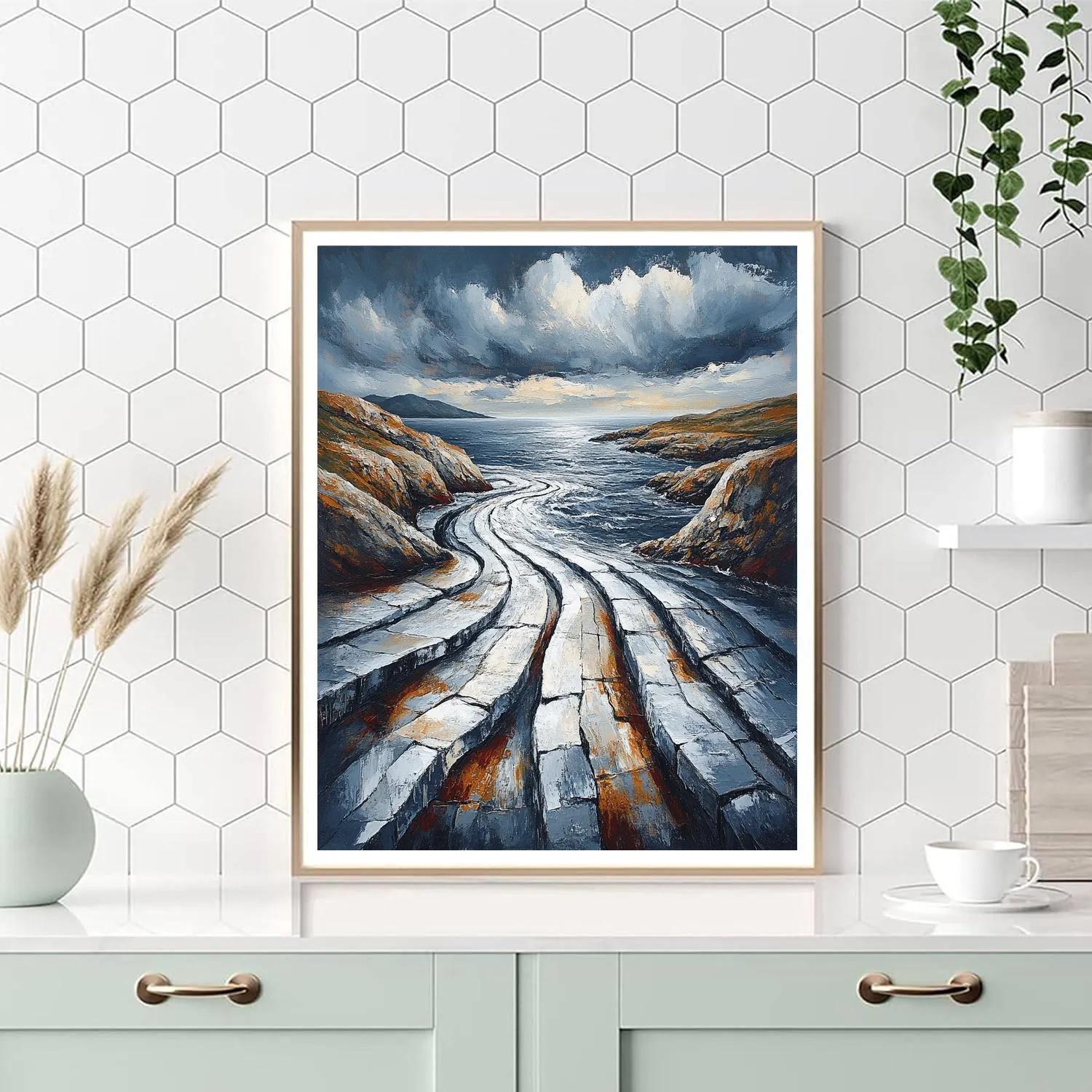 Arthur Lismer Inspired Roiling Sky Over McGregor Channels Numbered painting kits