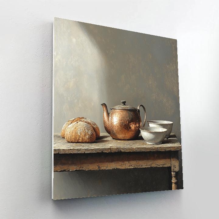 Diego Velázquez Inspired Copper And Clay Arrangement paint by color