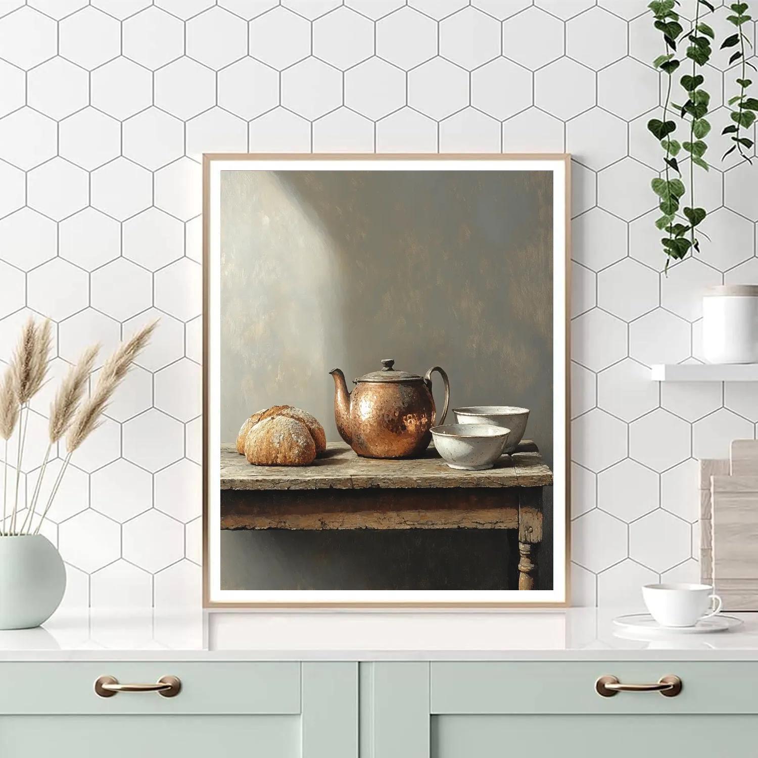 Diego Velázquez Inspired Copper And Clay Arrangement paint by color
