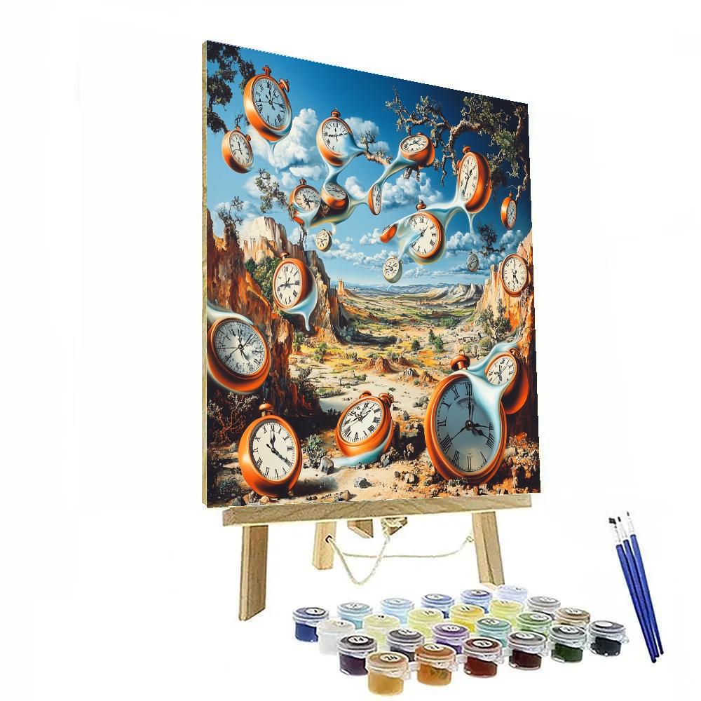 Salvador Dali Inspired Surreal Timepieces Number painting