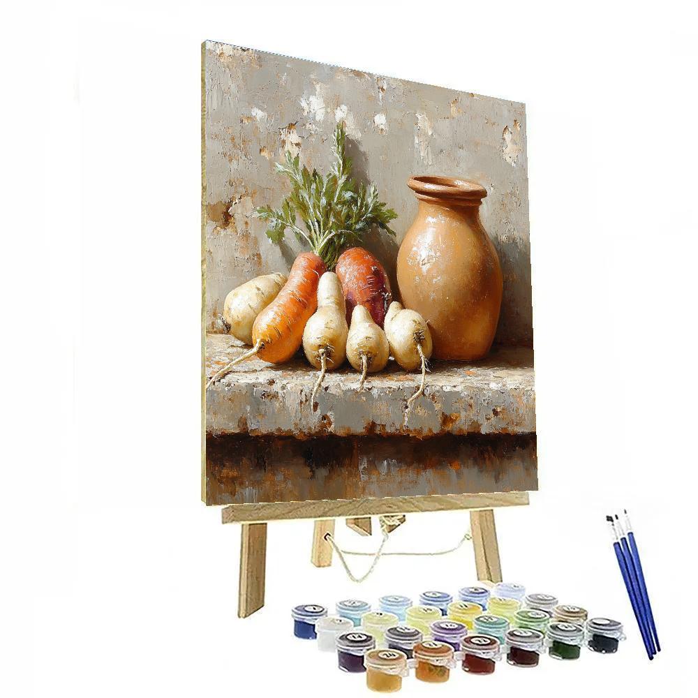 Diego Velázquez Inspired Market Vegetable Bodegon painting number kit