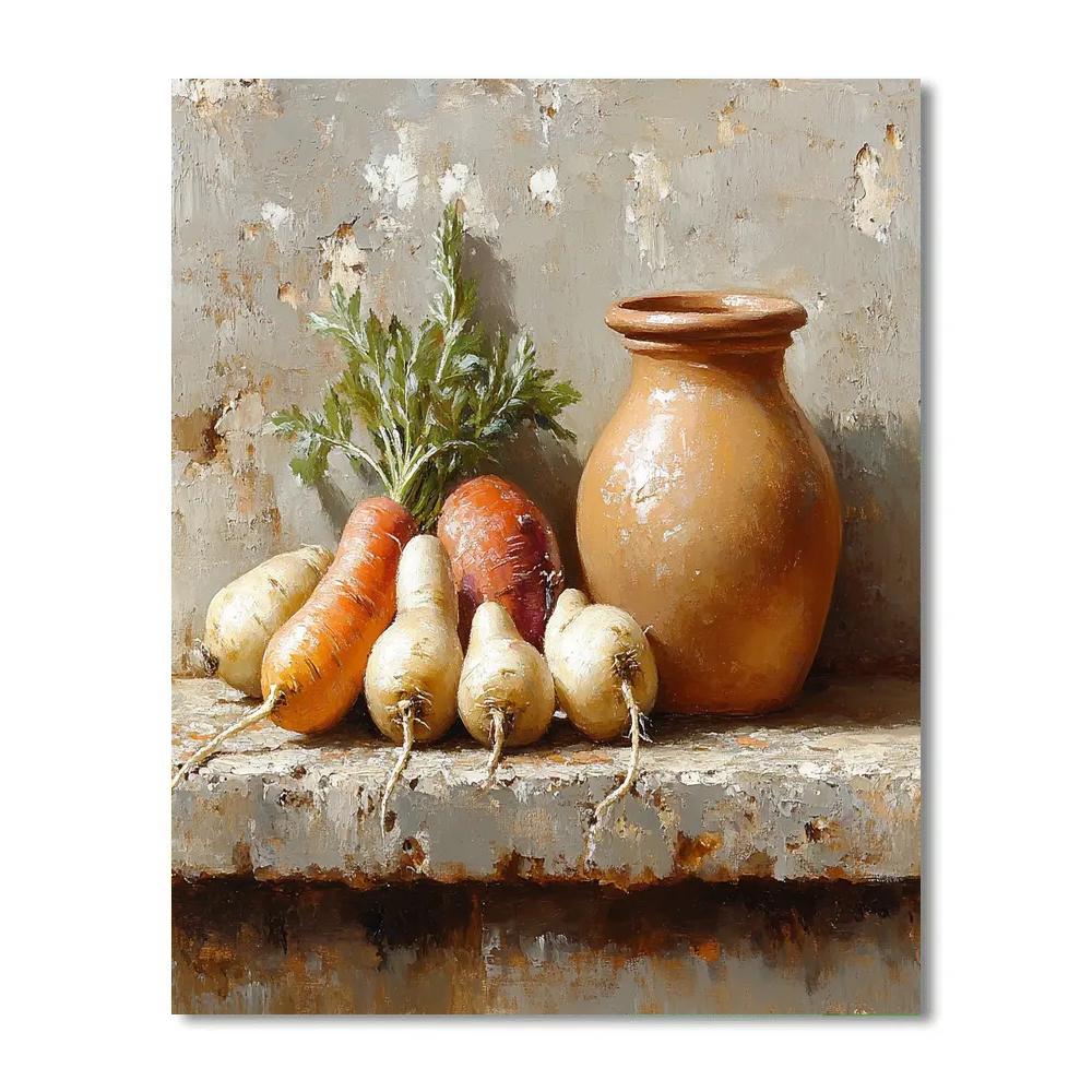 Diego Velázquez Inspired Market Vegetable Bodegon painting number kit