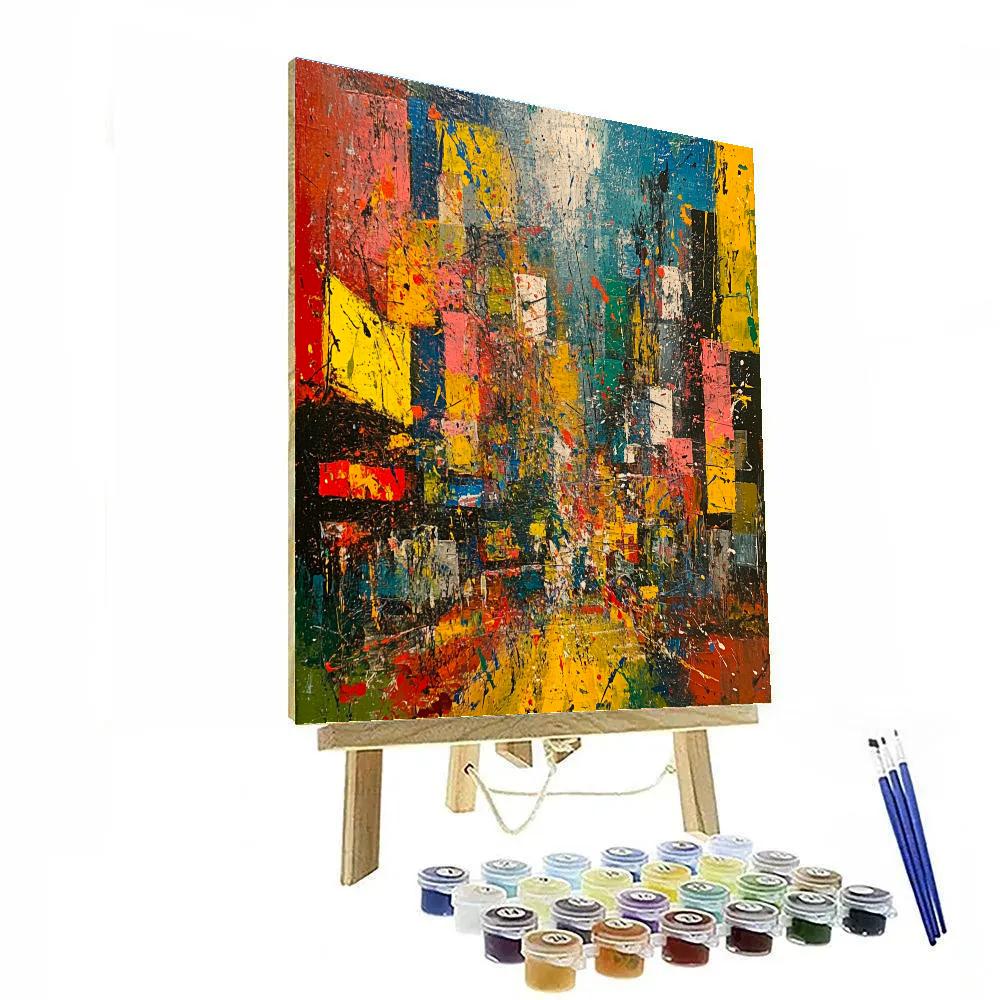 Jackson Pollock Inspired Urban Sprawl Paint by numbers art