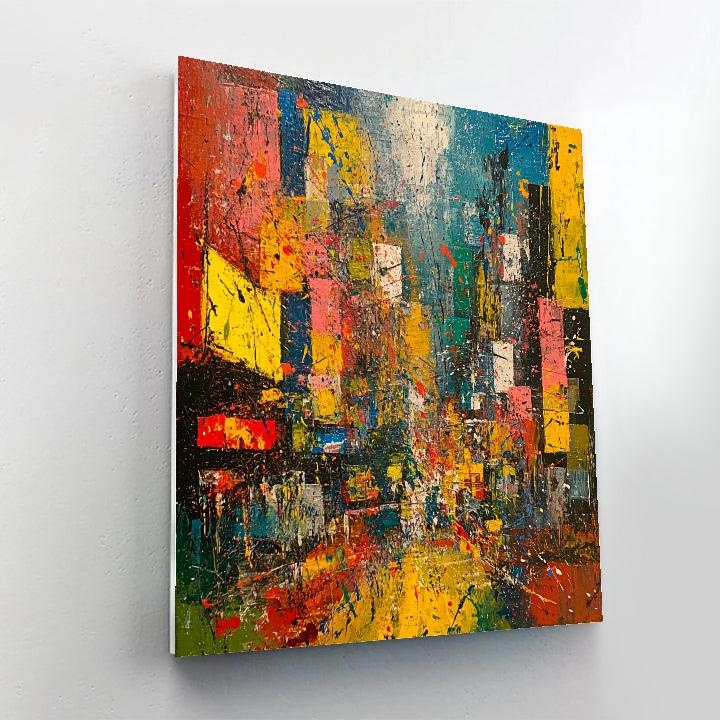 Jackson Pollock Inspired Urban Sprawl Paint by numbers art