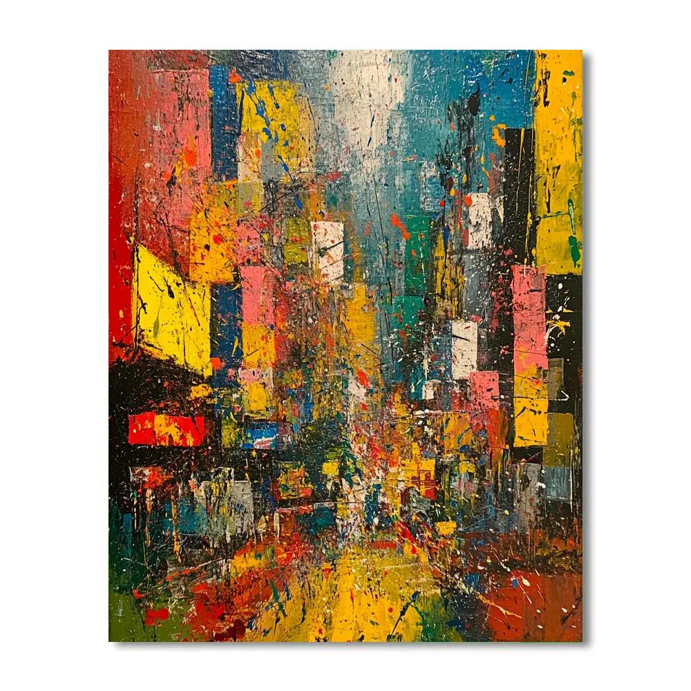 Jackson Pollock Inspired Urban Sprawl Paint by numbers art