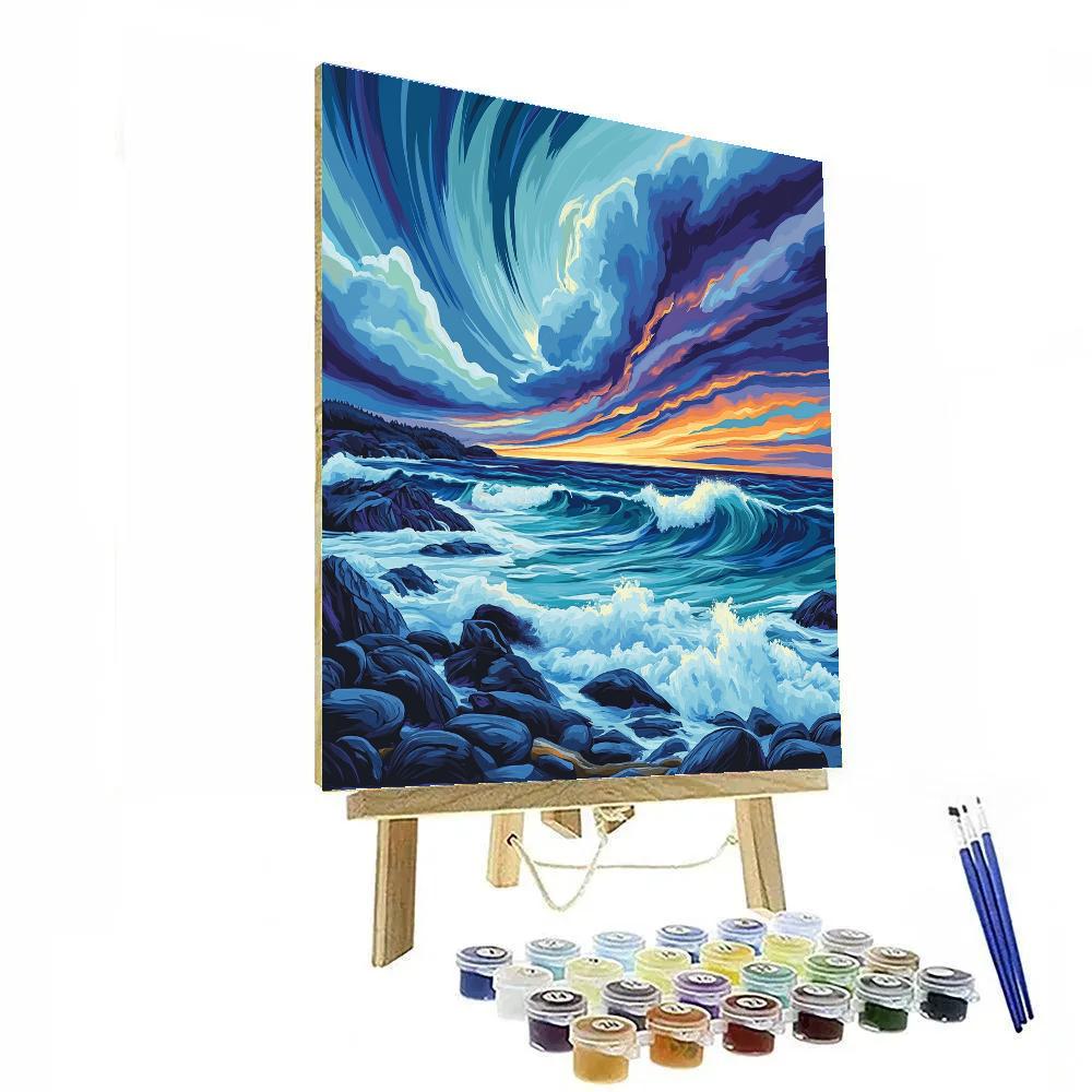 Emily Carr Inspired Pacific Coast Tempest Paint by numbers kits