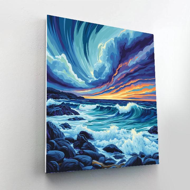 Emily Carr Inspired Pacific Coast Tempest Paint by numbers kits