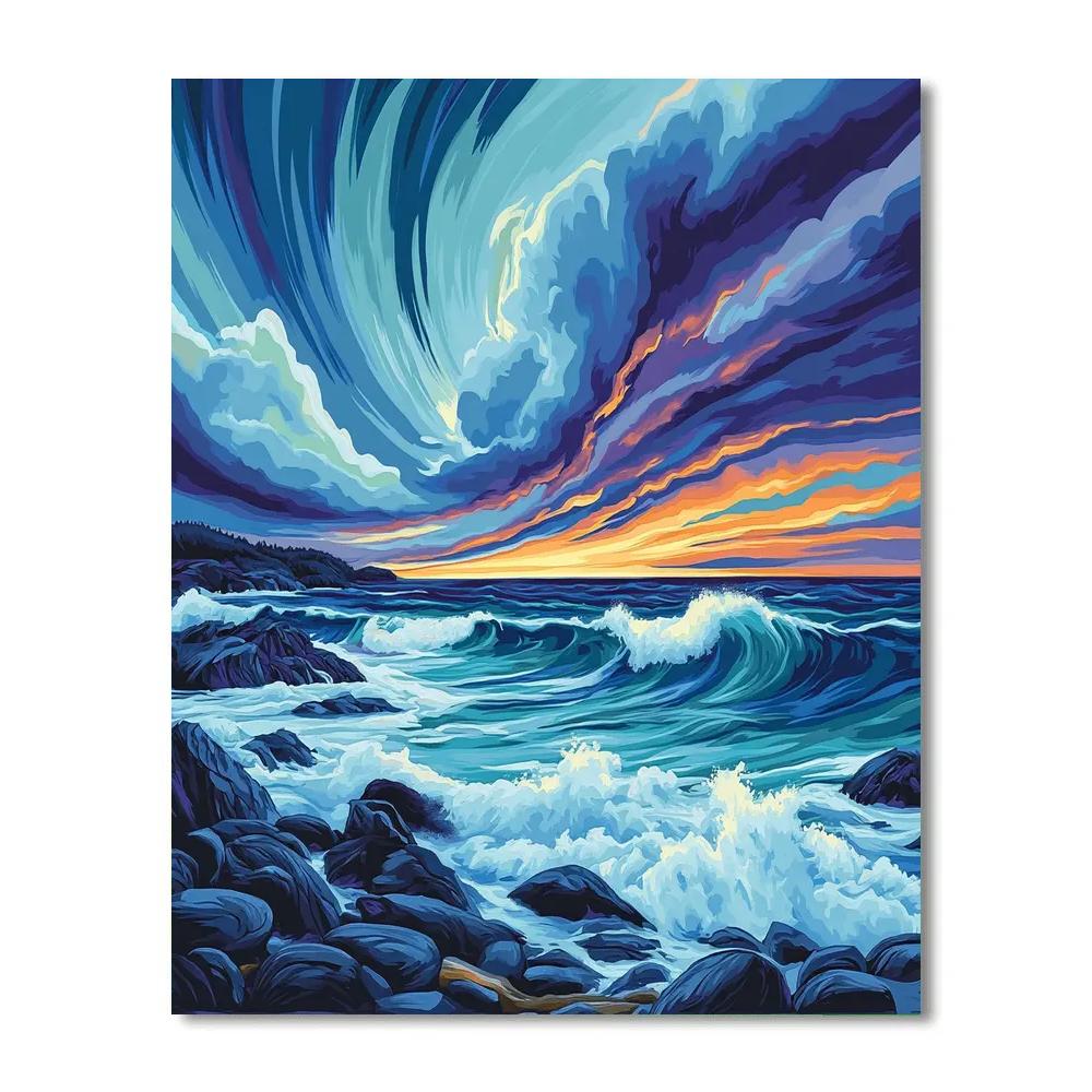 Emily Carr Inspired Pacific Coast Tempest Paint by numbers kits