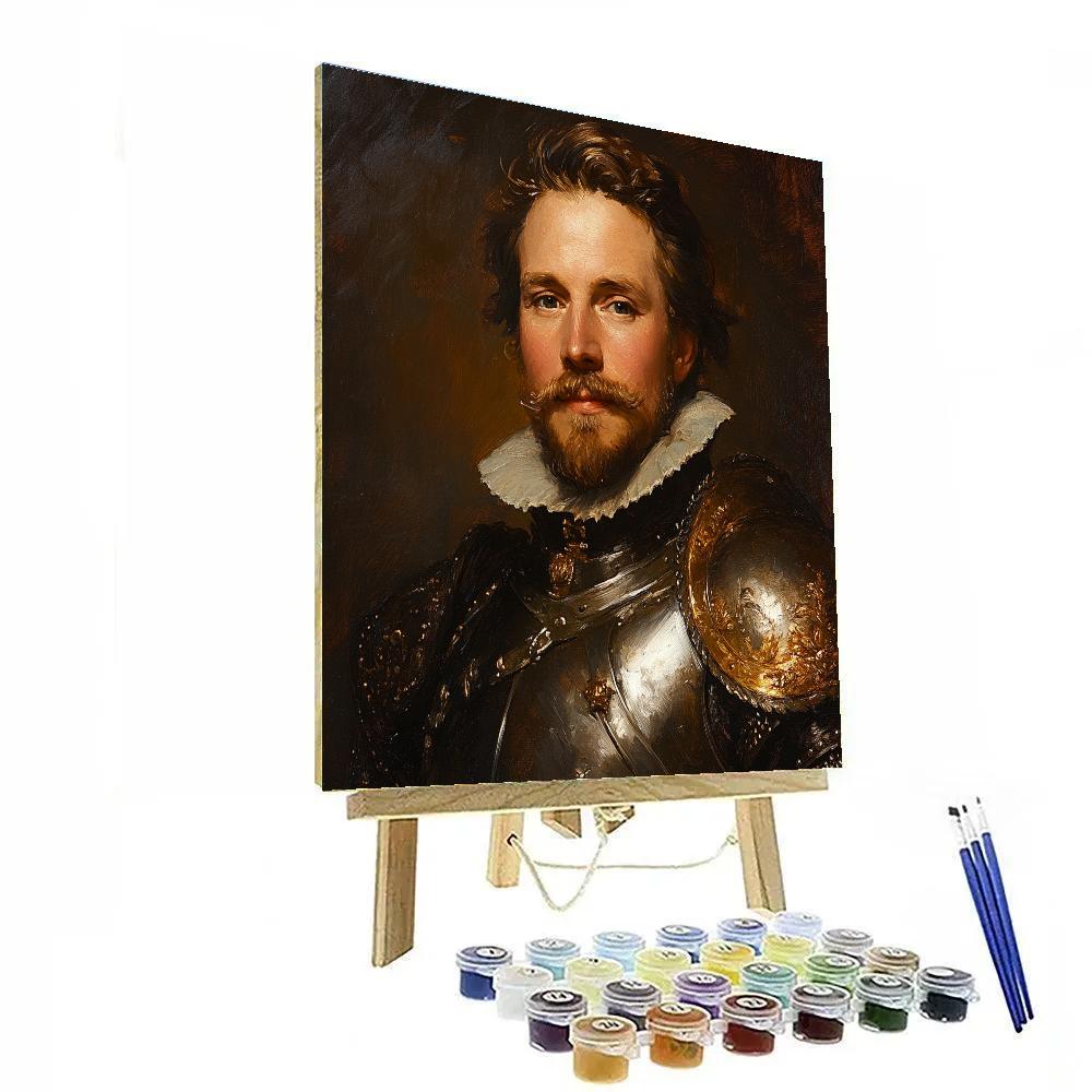 Rembrandt Inspired Historical Warrior Portrait paint by numbers