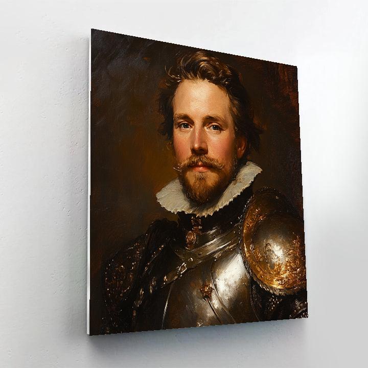 Rembrandt Inspired Historical Warrior Portrait paint by numbers