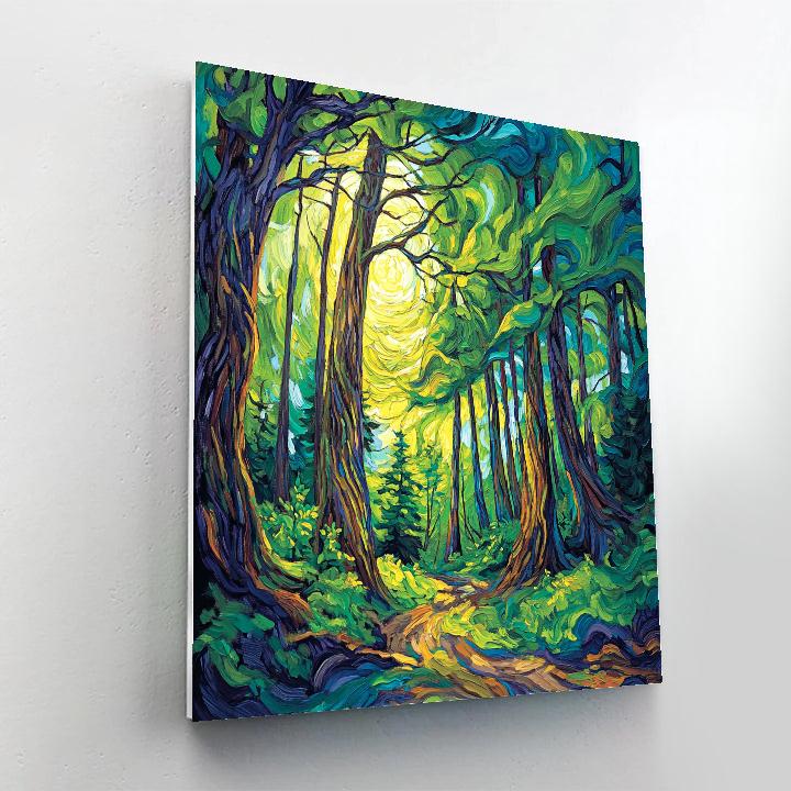Emily Carr Inspired Cathedral Forest Canopy Painting by numbers kit