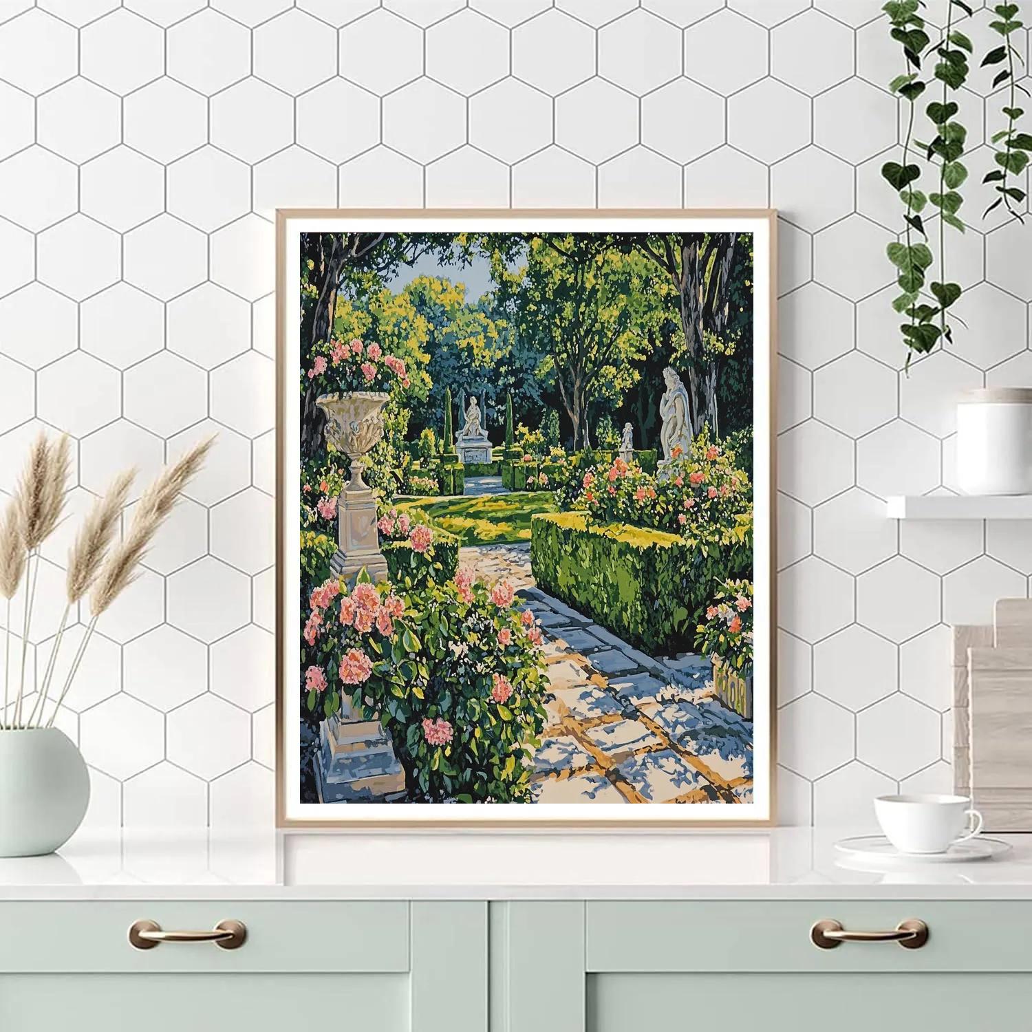 Leonardo Da Vinci Inspired Renaissance Garden painting number kit