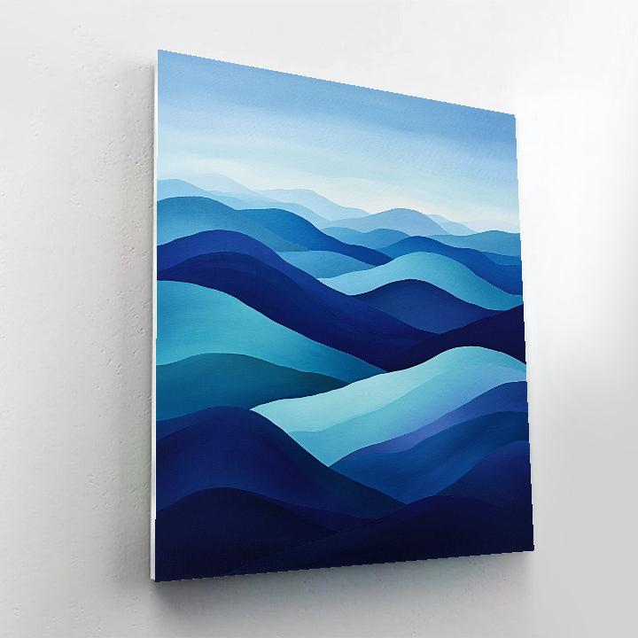 Georgia O’Keeffe Inspired Blue Mountain Fold Study paint by color