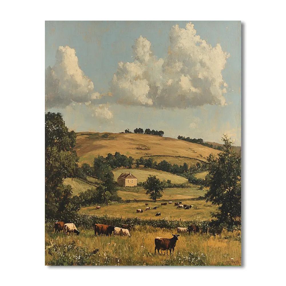 Gustave Courbet Inspired Realist Landscape Painting by numbers kit