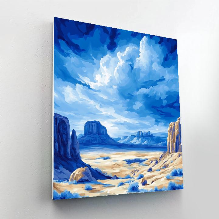 Georgia O’Keeffe Inspired Azure Sky Above Desert Mesa Numbered painting kits