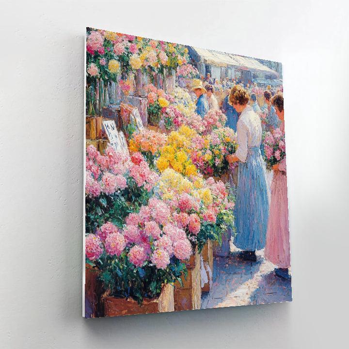 Claude Monet Inspired Vibrant Flower Market Painting by numbers kit