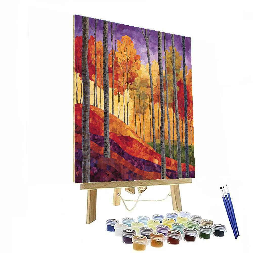 J. E. H. MacDonald Inspired Rhythmic Autumn Forest Landscape Painting by numbers kit