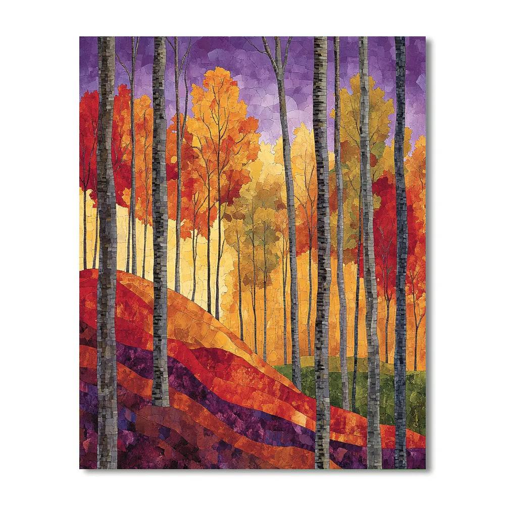 J. E. H. MacDonald Inspired Rhythmic Autumn Forest Landscape Painting by numbers kit