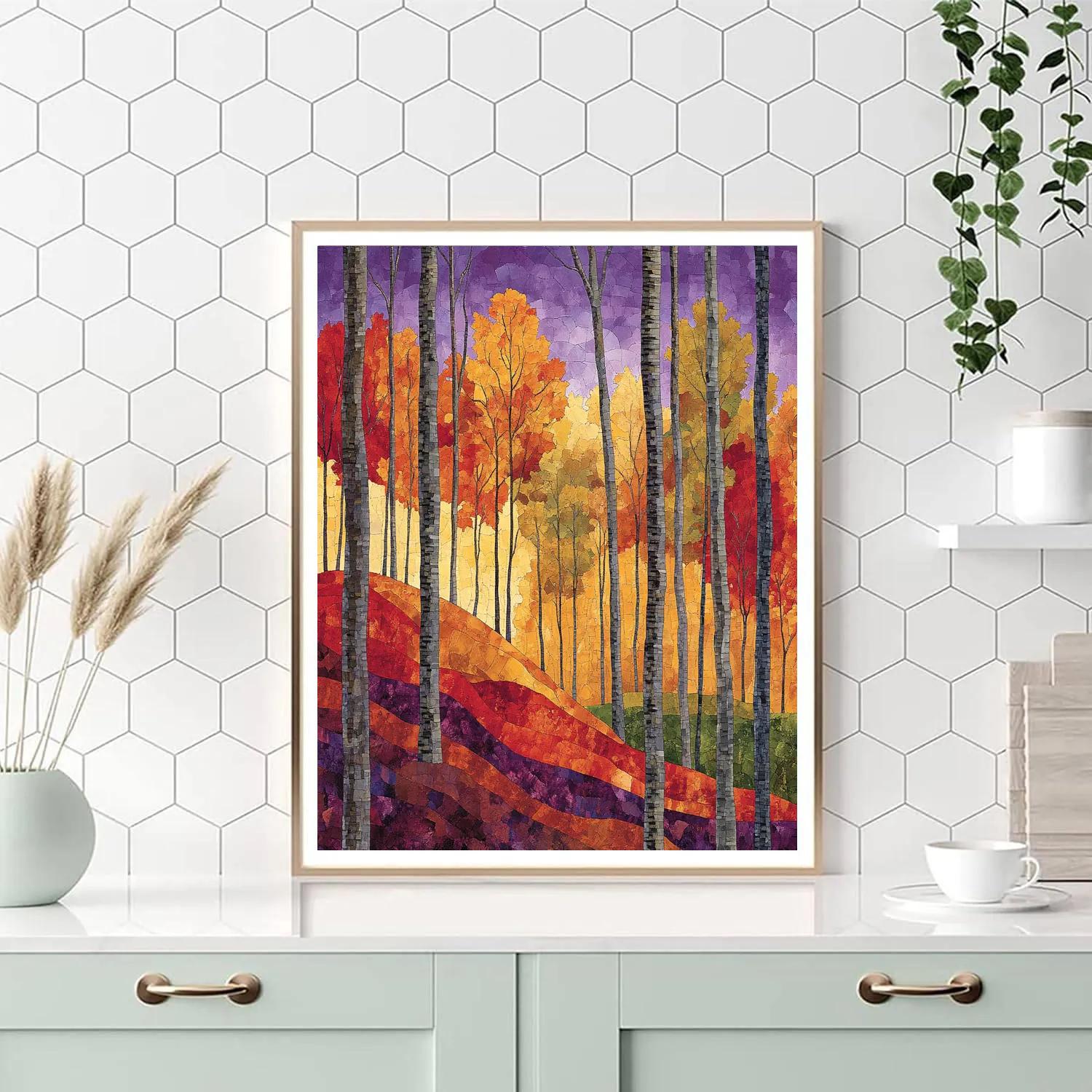 J. E. H. MacDonald Inspired Rhythmic Autumn Forest Landscape Painting by numbers kit