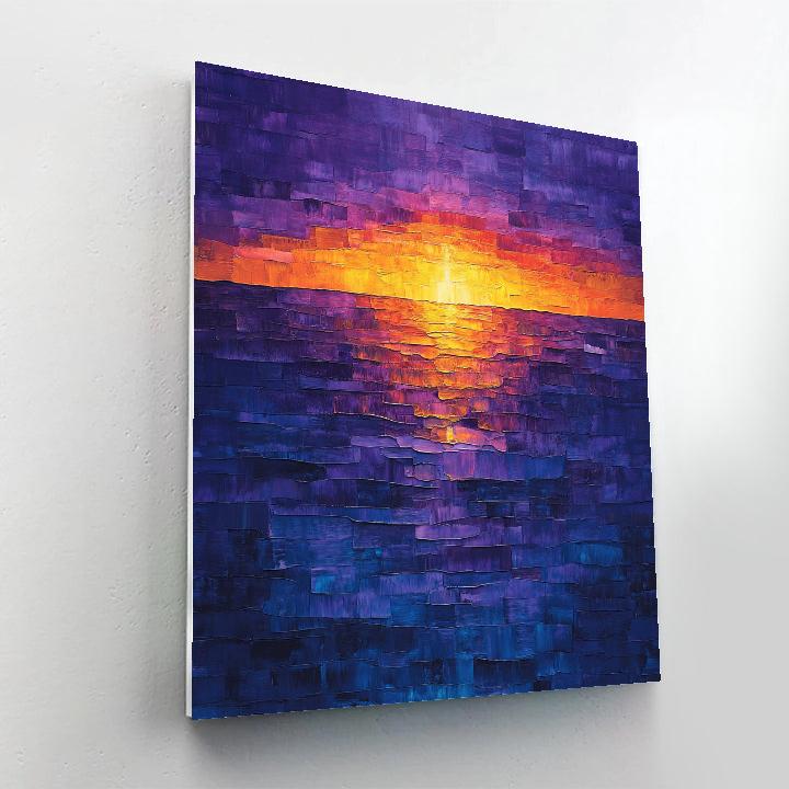 Jean-Paul Riopelle Inspired Mosaic Twilight Glimmer DIY paint by numbers