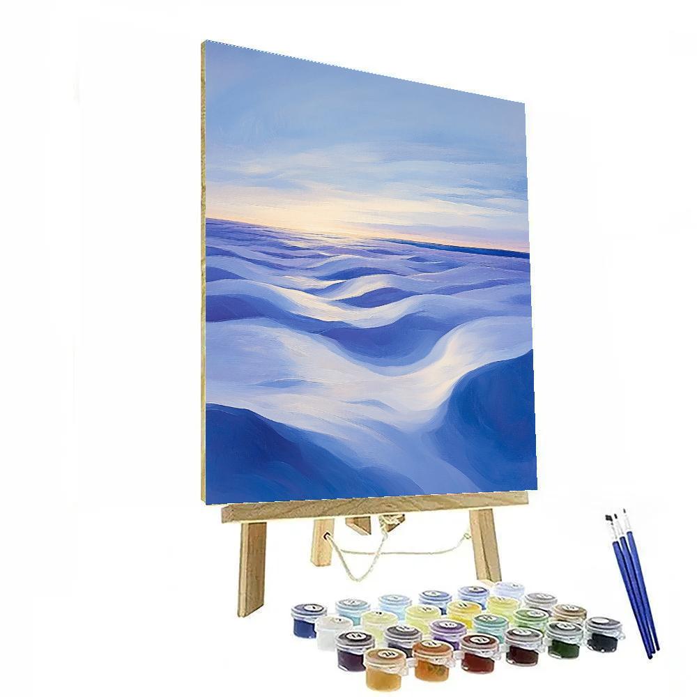 Lawren Harris Inspired Snowfield Under Luminous Sky paint by numbers