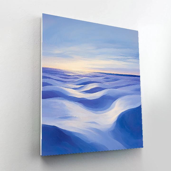 Lawren Harris Inspired Snowfield Under Luminous Sky paint by numbers