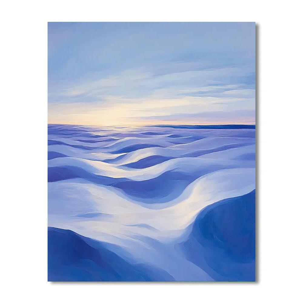 Lawren Harris Inspired Snowfield Under Luminous Sky paint by numbers