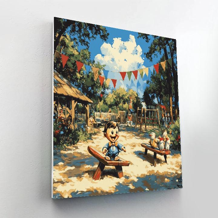 Pinocchio Puppet Playground Paint by numbers kits