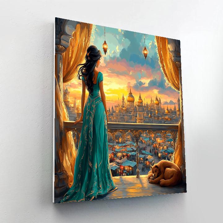 Jasmine Royal Balcony View painting number kit