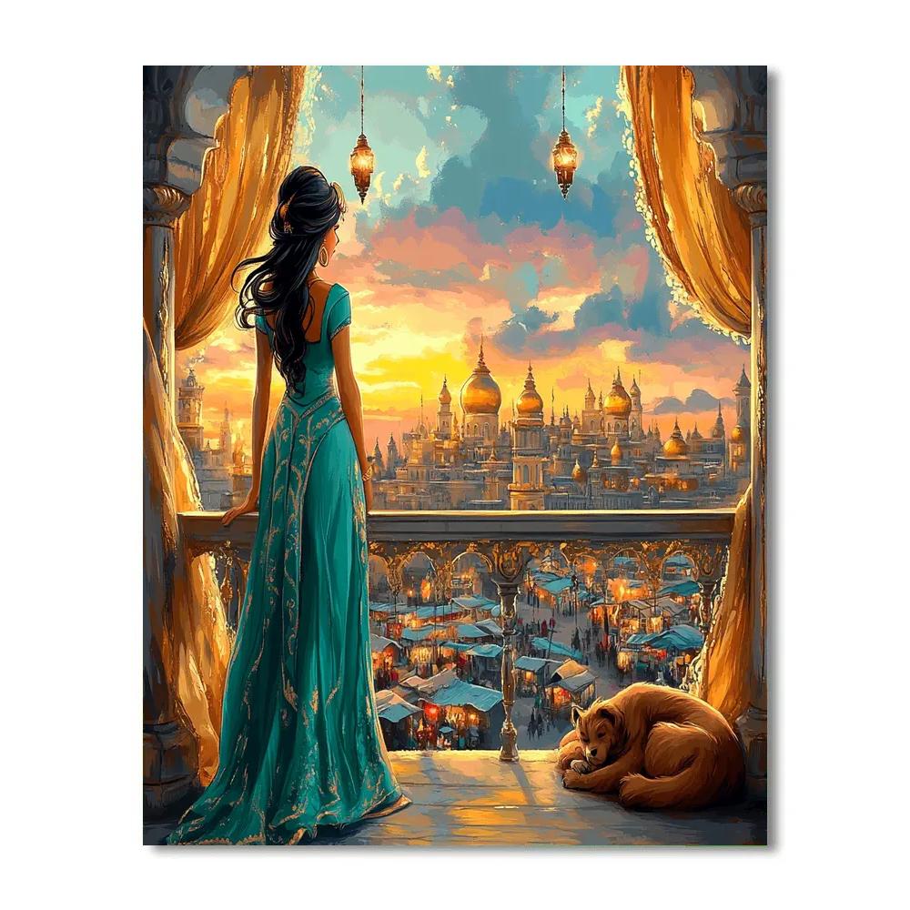 Jasmine Royal Balcony View painting number kit