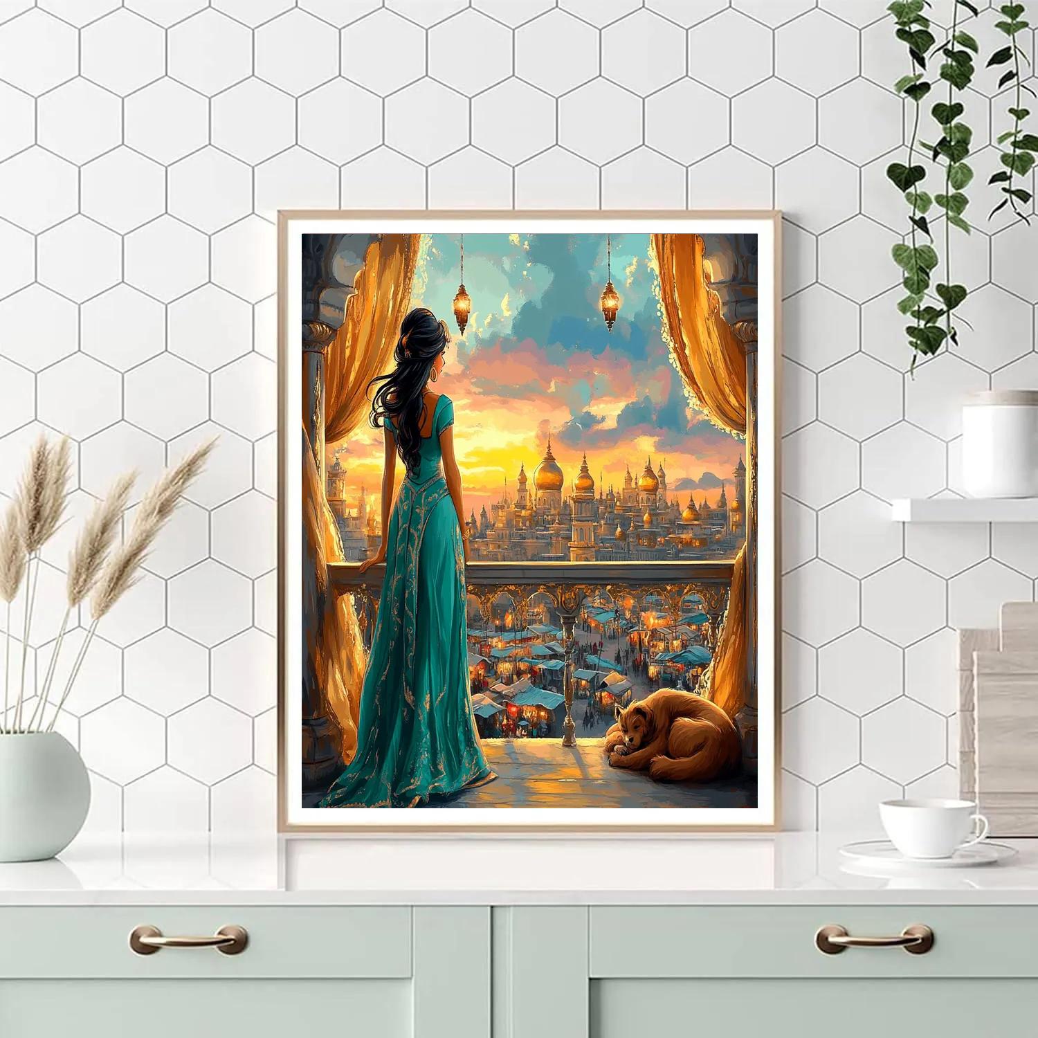 Jasmine Royal Balcony View painting number kit