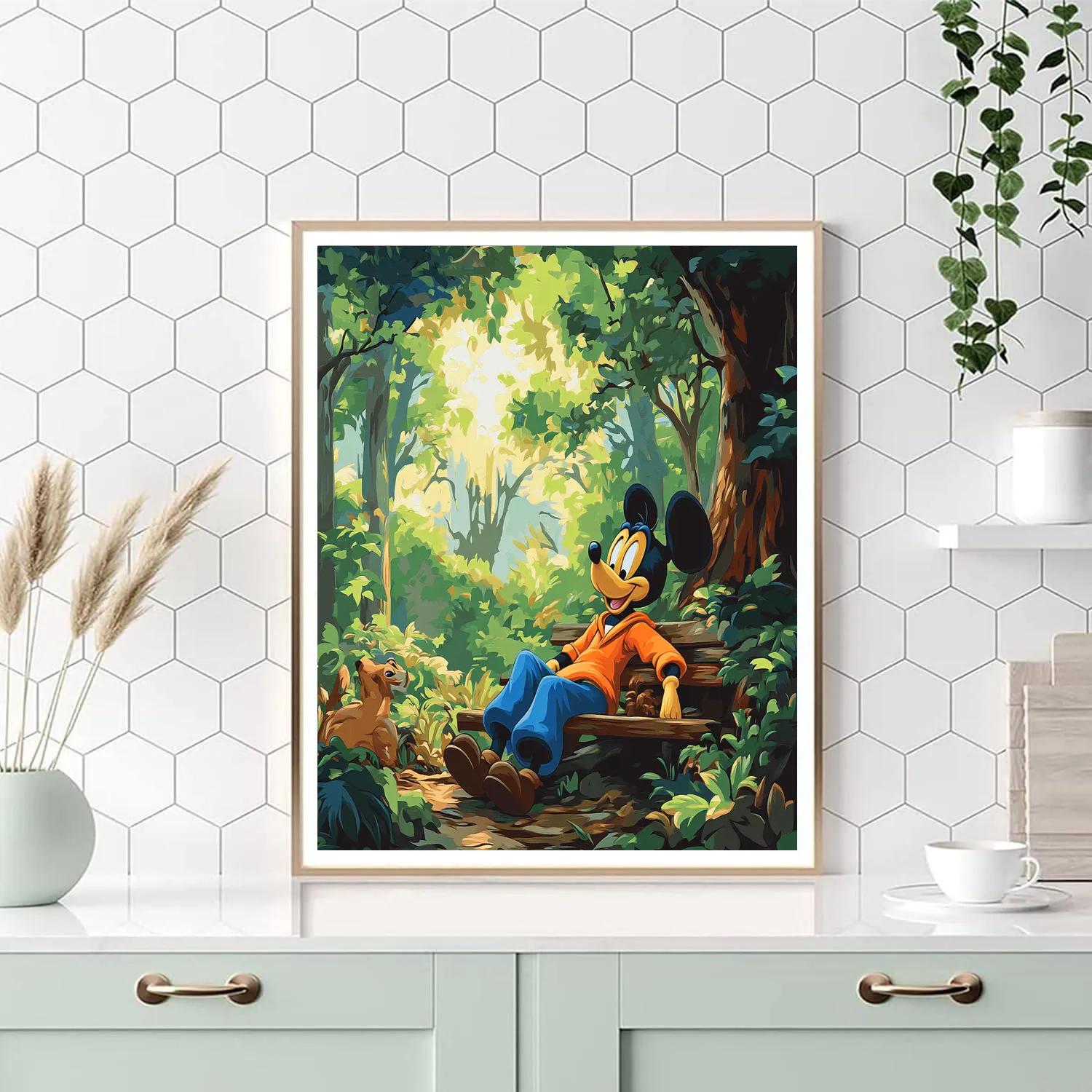 Goofy’s Forest Hideaway DIY paint by numbers