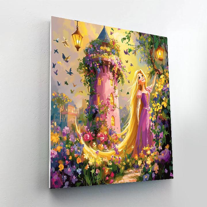 Rapunzel’s Tower Garden paint by number
