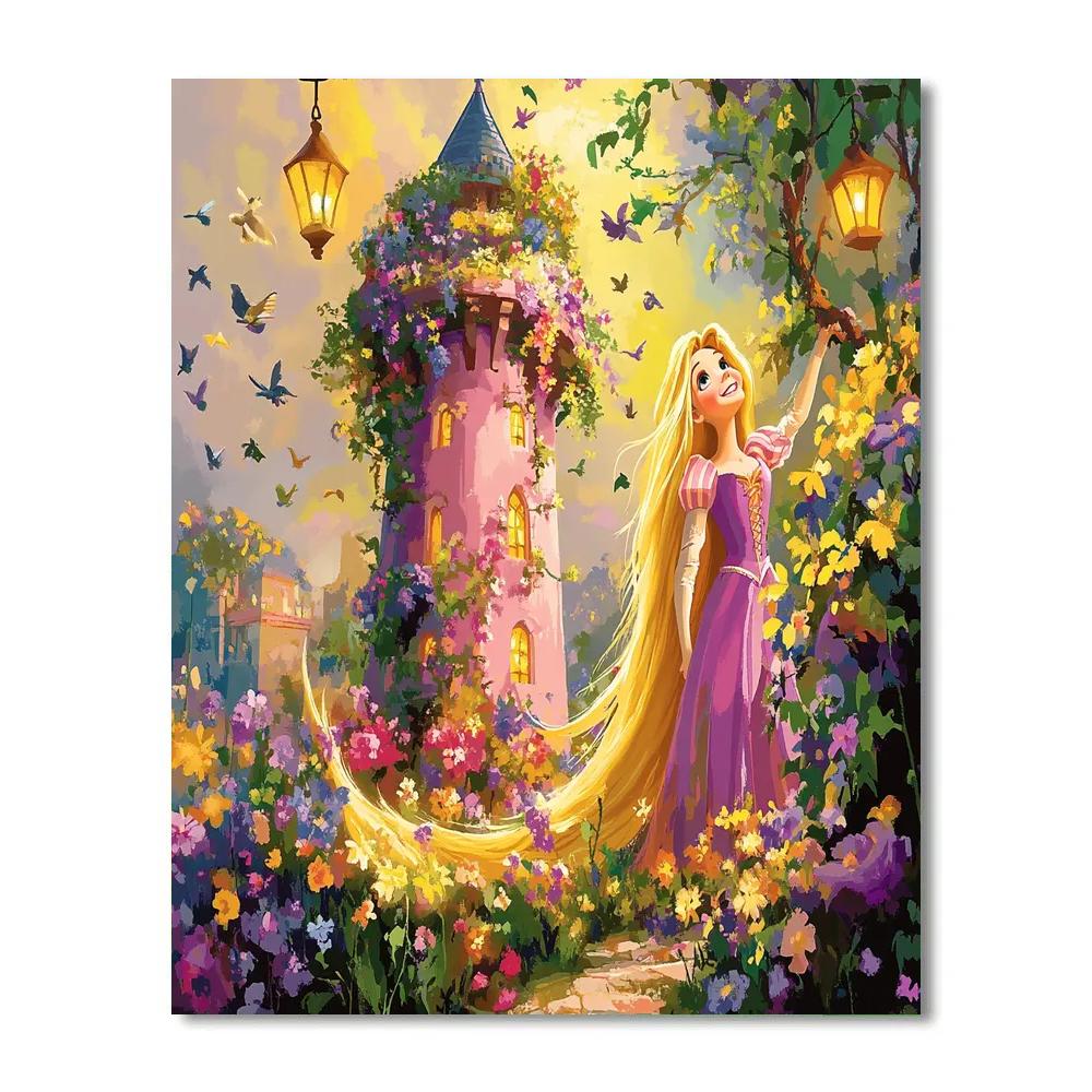 Rapunzel’s Tower Garden paint by number