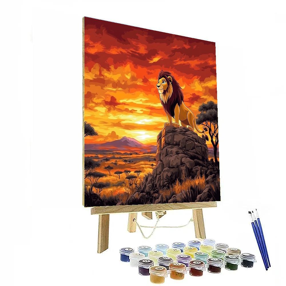 Simba’s Sunset Serenade paint by numbers