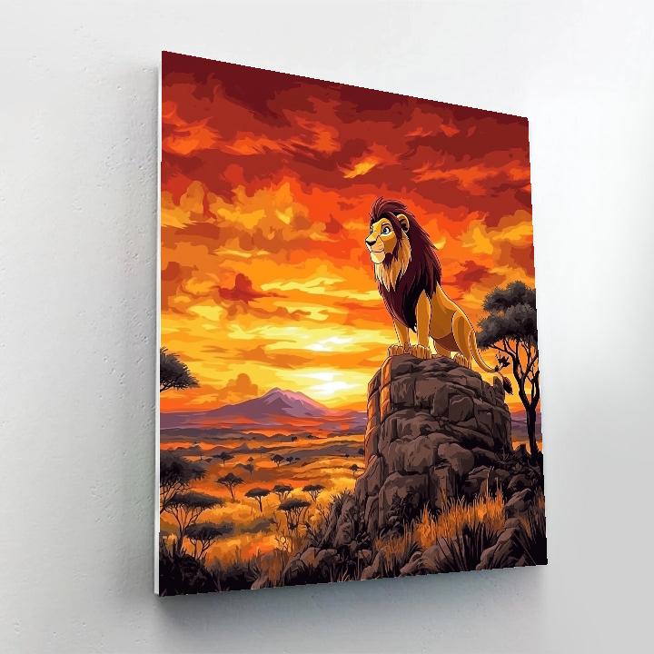Simba’s Sunset Serenade paint by numbers